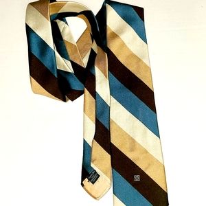 Vintage Givenchy Gentlemen Paris Signature Men's Tie Multicolor